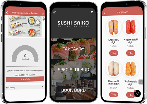 Case: Sushi Saiko Restaurant hjemmeside med webshop og app udvikling